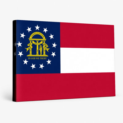Drapeau de l'État de Géorgie - art mural officiel sur toile