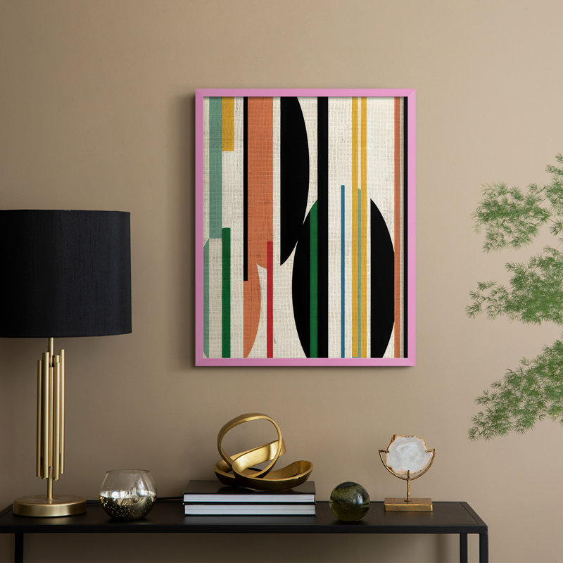 Spontaneous Order II Framed Print - Solid Wood, Pink, 30" H x 24" W