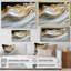 «Flowing Golden Sunshine I» - art mural abstrait à encre liquide-1096078979-1096078982