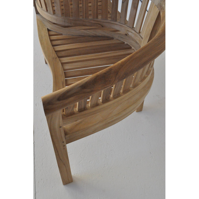 Curve Teak Garden Bench
