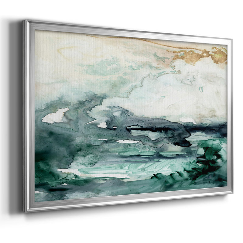 Sea Foam Flow I, reproduction d'art sur toile, Argent, H 18 po x l 26 po x P 1,5 po