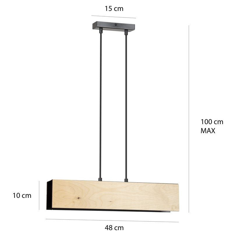 Ludivine 2 - Light Kitchen Island Pendant, Black/Gold