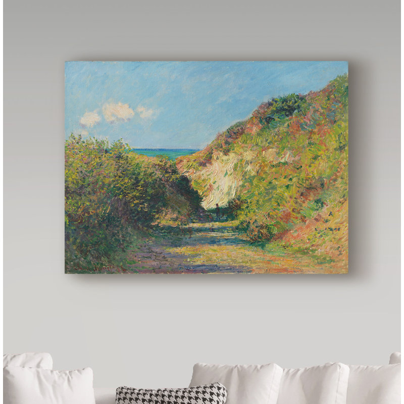 « the sunkeny path, 1882 », reproduction de peinture à l’huile sur toile tendue, H 14 po x l 19 po x P 2 po
