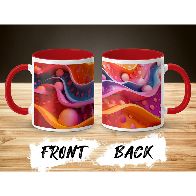 Ceramic Coffee Mug, Red