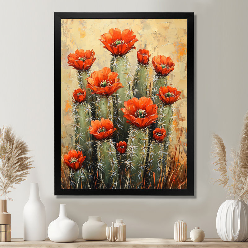 Martesha - Floral Canvas Art Print, 32" H x 24" W, Single Picture Framed Print, Black