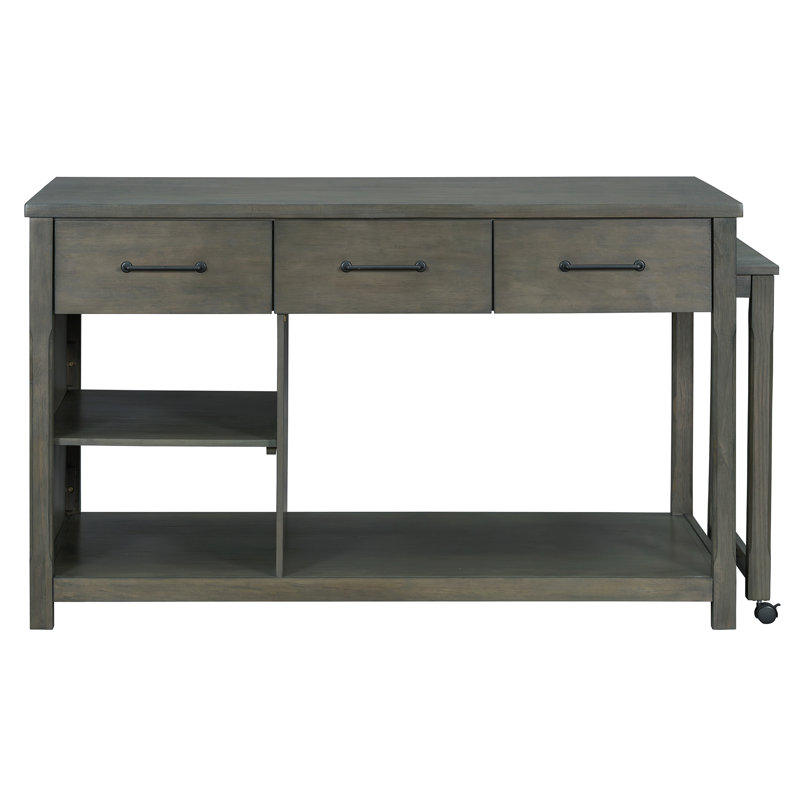 Faye Multi-Functional Kitchen Cart With Built-In Power Outlets