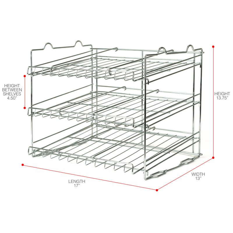 Sorbus 3 Tier Metal Stackable Can Organizer, Holds 36
