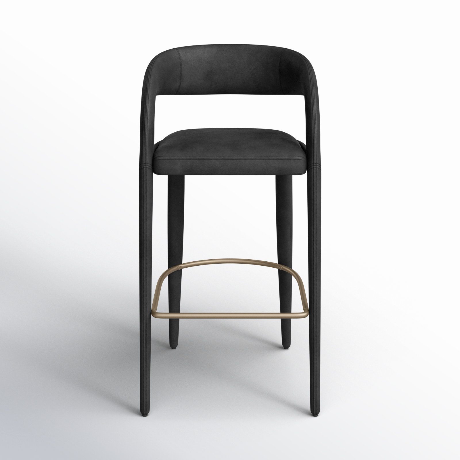 Freestyle 25.6'' Vegan Leather Counter Stool, Gray, 29.5''