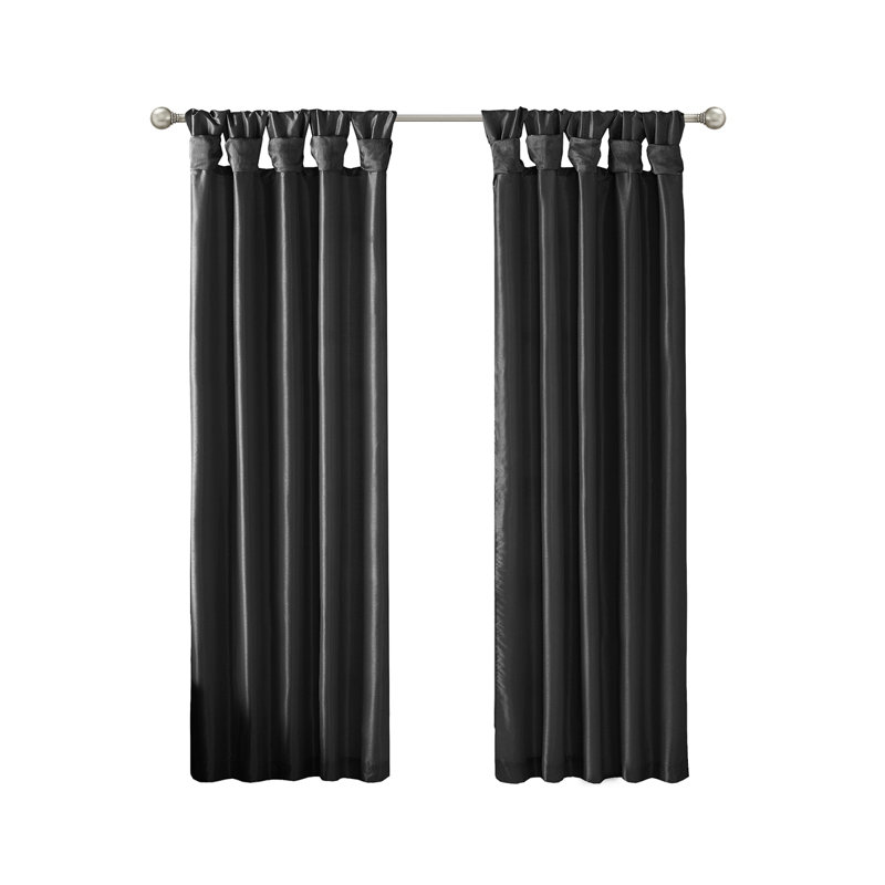 Rideau occultant Twist Tab, L 50 po x L 84 po, Noir