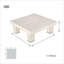 Ensemble de conversation modulaire d'extérieur à grain de bois en aluminium pour 5 personnes avec coussins beige Choi
