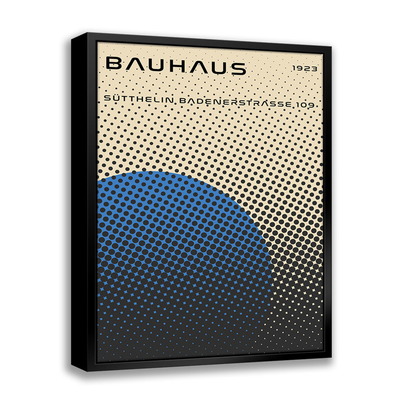 Impression géométrique sur toile Bauhaus, L 11 po x H 14 po