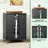 Media Storage Cabinet with Adjustable Shelves and Wheels