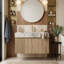 Meuble-lavabo mural 30 po avec comptoir en pierre frittée et lavabo en céramique, armoire de rangement avec 1 tiroir et porte à fermeture en douceur-522743879-522743875-522743873