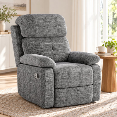 3-Position Padded Seat Upholstered Recliner with Adjustable Legrest and Backrest