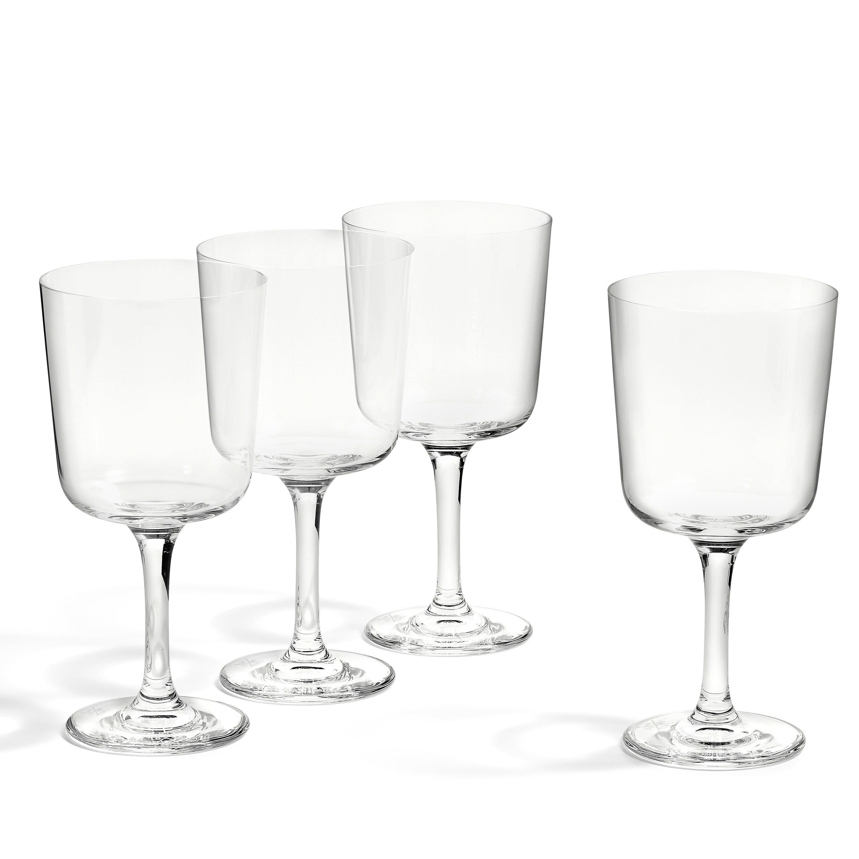 Nude Glass Stem Zero Modern Classic Clear Round Crystal White Wine Glass