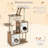 57 Inch Cat Tree Tower Multi-Level Activity Centre With Scratching Posts