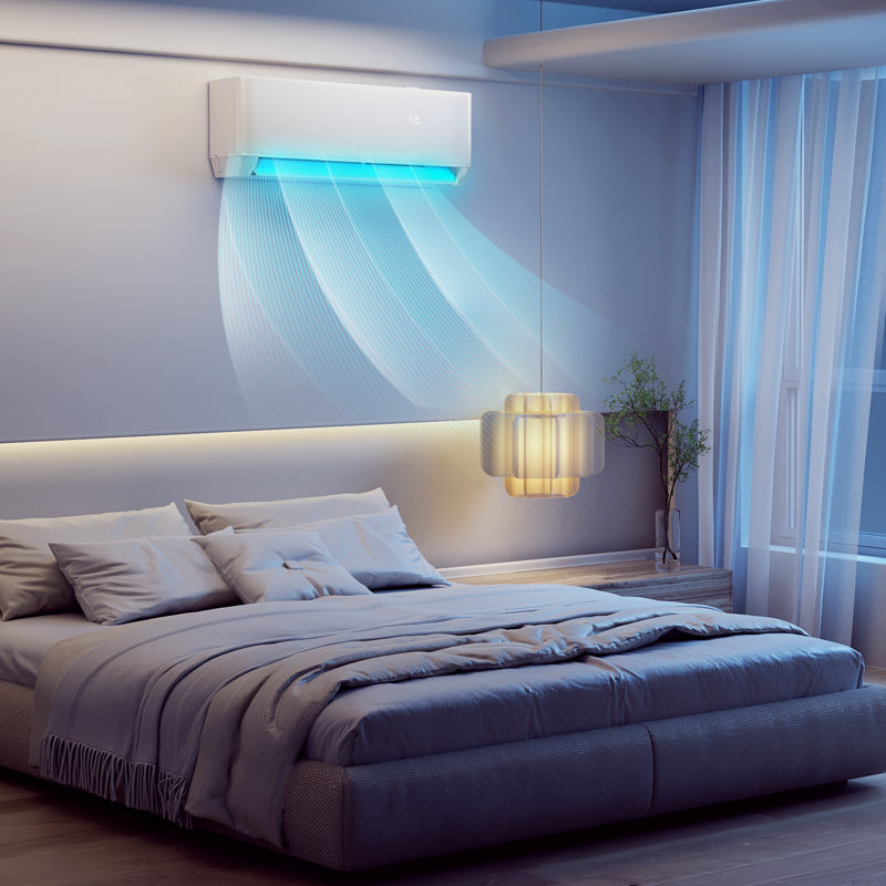 9000 BTU Smart Control Air Conditioner for 2100 Square Feet with Heater and Remote Included
