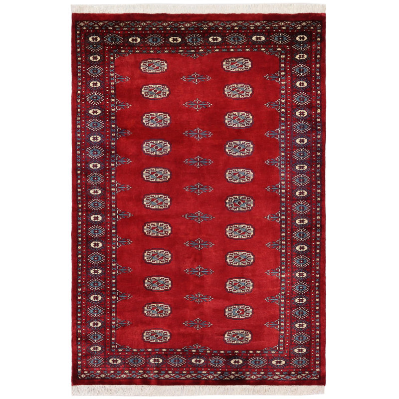 Righley One-of-a-Kind Rectangle 4'1'' X 6' Wool Area Rug Red