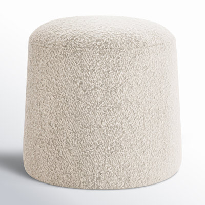 Astoria Ottoman in Crema White Boucle