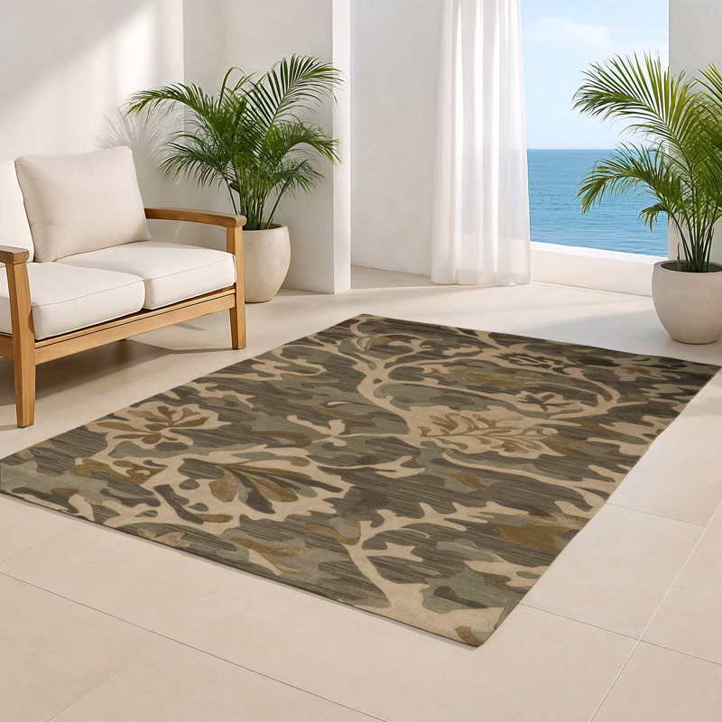 Tapis d'intérieur et d'extérieur brun Nature, Rectangulaire 2 pi x 3 pi