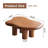 Modern Cloud-Shaped Coffee Table, Walnut Center Table with 4 Legs,Small Irregular Tea Table,Sofa Table