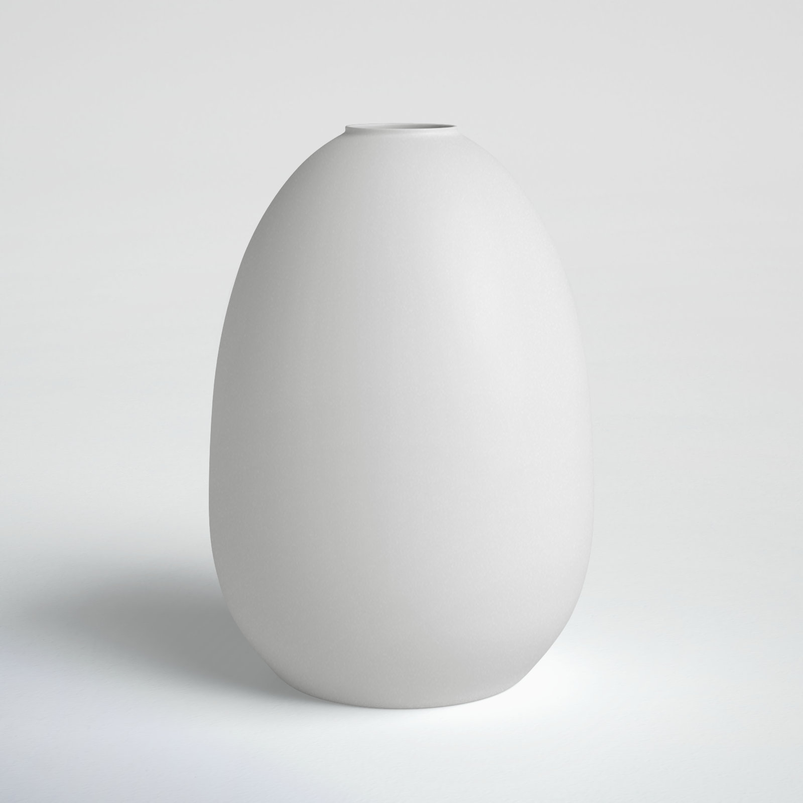 Jenny Aluminum Table Vase, 7.25" H x 5" W x 5" D, White