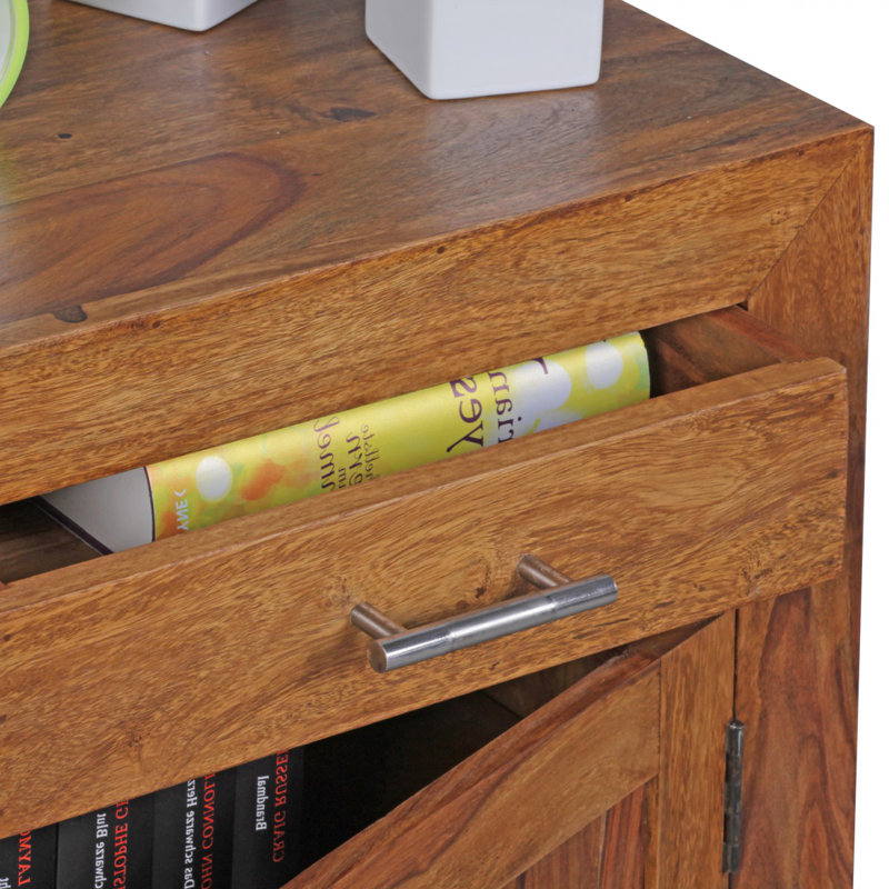 Medway 50cm W Solid Wood Bedside Table, Sheesham