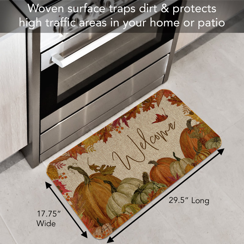 Tapis de sol intérieur / extérieur Fall Pumpkin Welcome