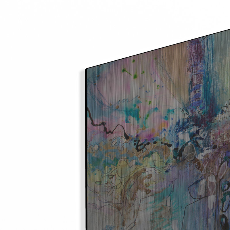 "Flow Blue With Gold Leaf 8" par Jennifer Gardner, H 12 po x l 16 po