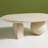 Simple solid wood personality oval coffee table