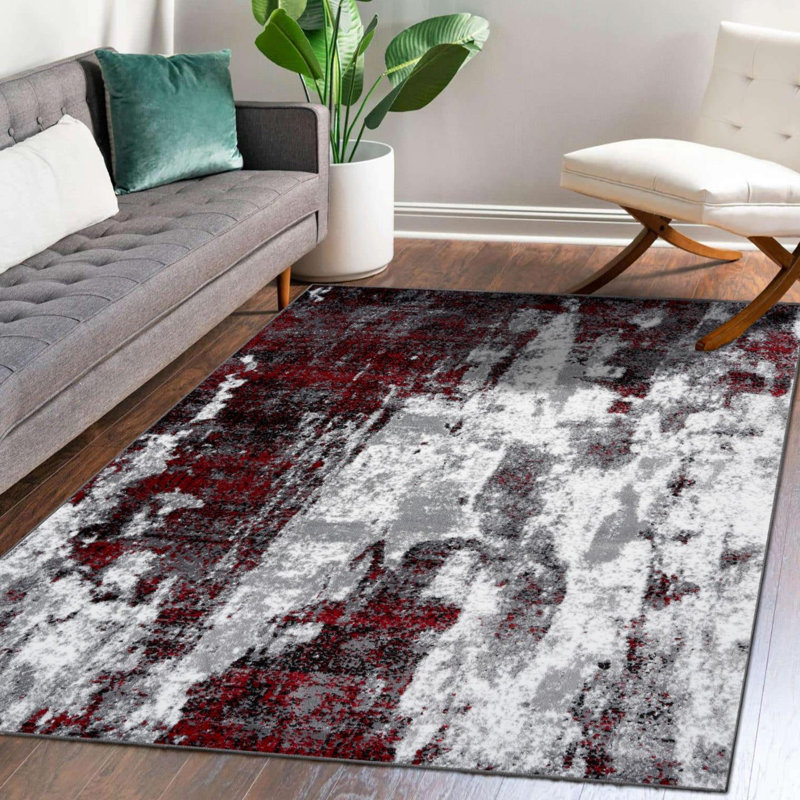 Elkmont Abstract Indoor Rug, Rectangle 2' x 3'