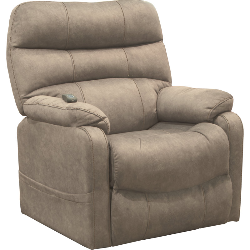 Peniste Upholstered Lift Assist Power Recliner, Taupe