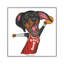 Dachshund Basketballer - Floater Frame Square Print on Canvas-641488762-616805335