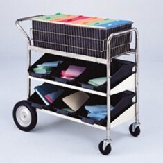 Medium Basket File Cart with 2 Lower Shelves -  Charnstrom, B172