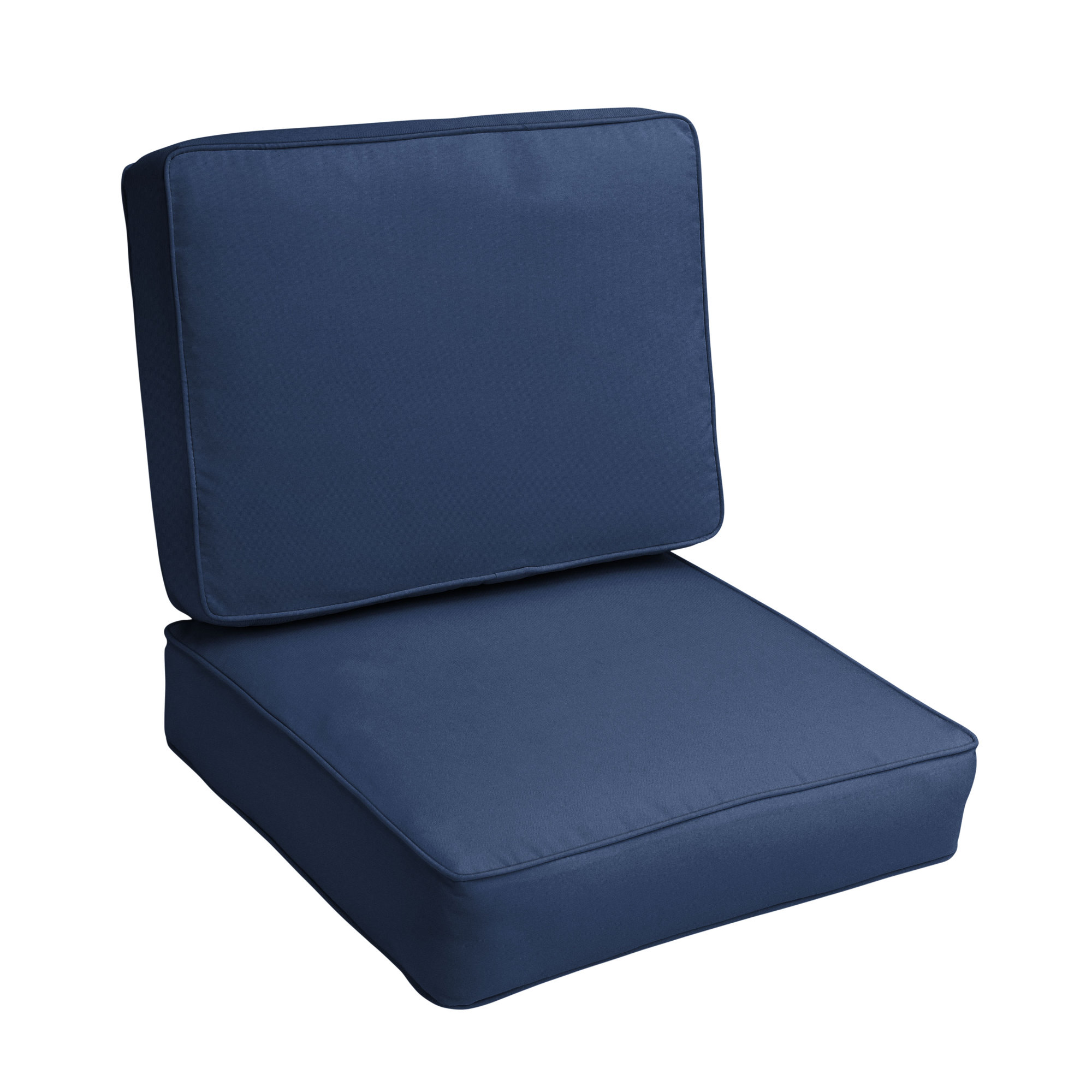 Outdoor Sunbrella Seat/Back Cushion, 23.5" W x 23" D, Canvas Navy Sunbrella® Canvas