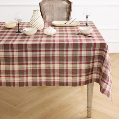 100% Pure Line Tablecloth - Rustic Plaid