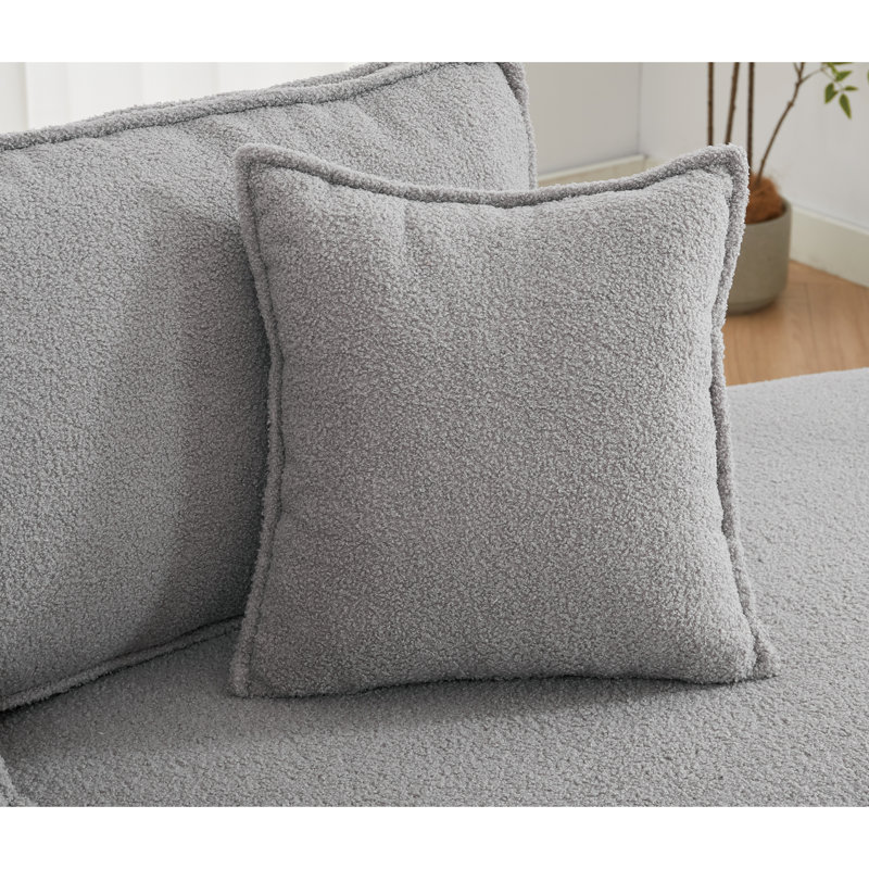Canapé-lit modulaire convertible pliant Preez, Polyester gris