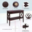 Console l 39,4 po avec 2 tiroirs et tablette de rangement-313636752