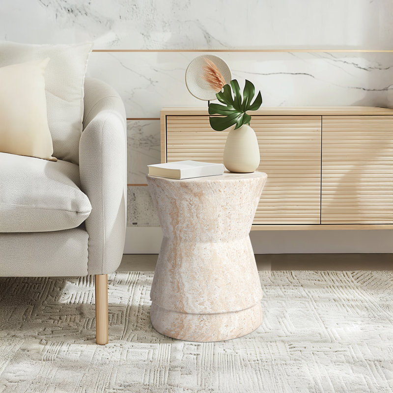 Table d'appoint Hourg Travertine