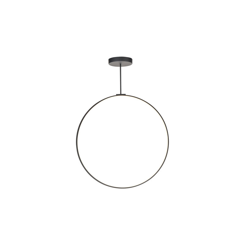 Cirque 1 - Light LED Unique/Statement Pendant, Black, 83.63" H x 36" W x 0.75" D
