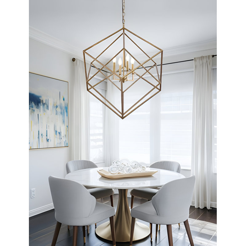Lustre géométrique ajustable 4 lumières Dayneka