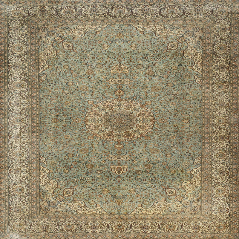 Tapis décoratif beige oriental Johana, Rond 6 pi