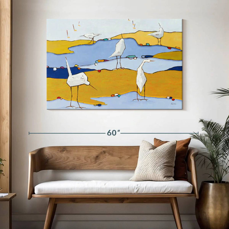 Marsh Egrets, 32" H x 48" W