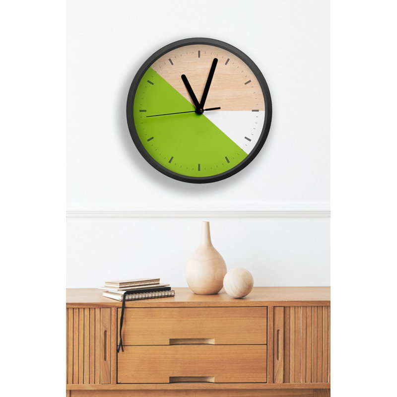 Horloge décorative en panneau de fibres à densité moyenne, Vert