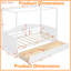 Lit de jour à baldaquin simple Royal Dreamy avec 2 tiroirs de rangement, blanc - Collection WildRose-459143728