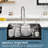33"X19" Kitchen Sink In Black - Stainless Steel With Handmade Precision 33X19 Proof Feature And Cutting Board-121609543-121609544