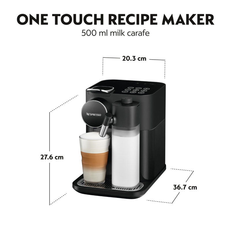 Nespresso Gran Lattissima Coffee & Espresso Combo Brewer, Black