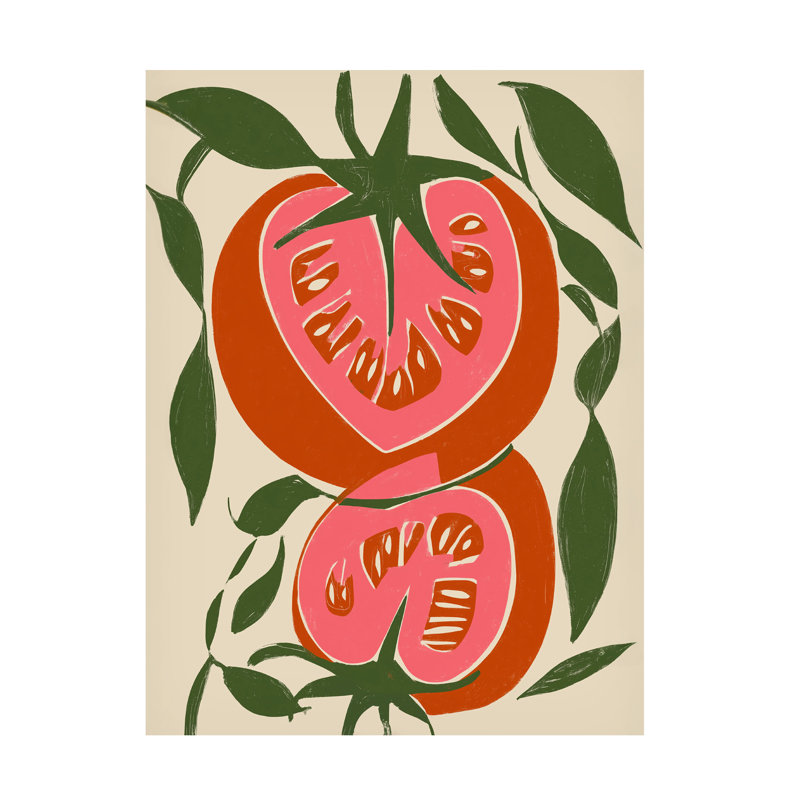 Art mural sur toile tendue - art mural Paula Freeman «Riso Tomato II» pour le salon, la chambre à coucher ou le bureau - 24 x 32