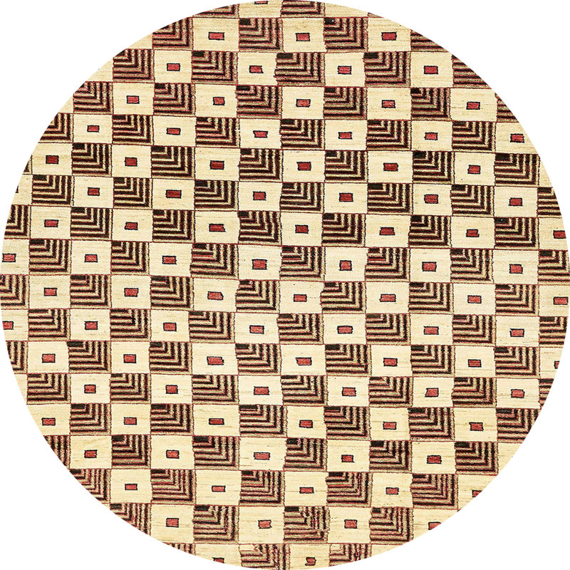 Alizander Abstract Indoor Rug, Round 6'