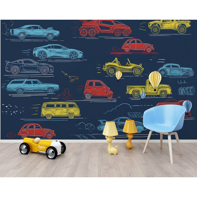 Décoration murale Mid Mid Century Modern, Non tissé, 160 po x 108 po